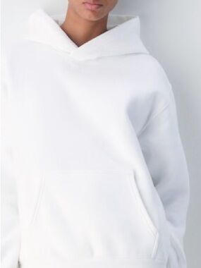 TNA Sweatfleece Cozy Fleece Mega Fit White Hoodie